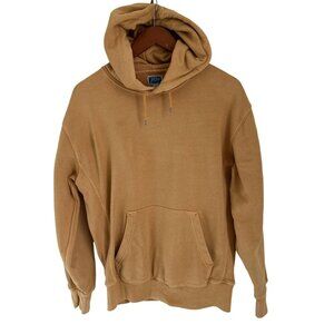 J.CREW Tan Hooded Sweatshirt W/ Kangaroo Pocket Cotton Blend Unisex Size S
